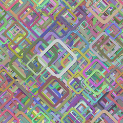Poster - Seamless abstract square background pattern - vector graphic from diagonal multicolored rounded squares