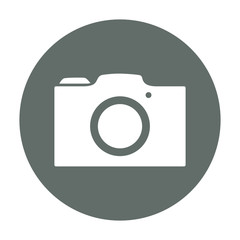 Sticker - Photographic camera round icon