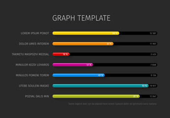 Poster - Vector column horizontal graph template