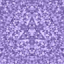 Purple Geometric Triangle Kaleidoscope Mandala Background - Vector Pattern Graphic Design