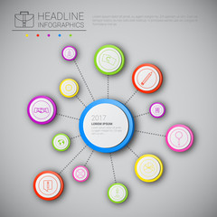 Poster - Headline Infographic Design Business Data Graphic Collection Presentation Copy Space Vector Illustration