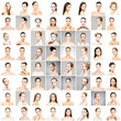 © Acronym - Beautiful, healthy and young female portraits collection. Collage of different women faces. Face lifting, skincare, plastic surgery and make-up concept.