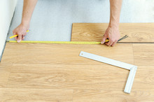 Installation Of A Laminate Floorboard.