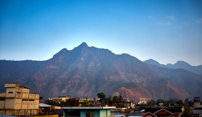 Volcanic highlands of Atitlan in Guatemala  / This Mountain is called 