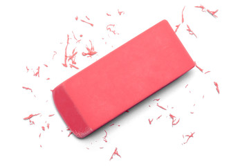 Eraser Pink Erasing Top View