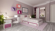 teen girl bedroom design idea