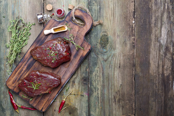 Wall Mural - Raw uncooked beef steak meat