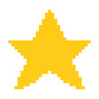 colorful pixelated golden star figure