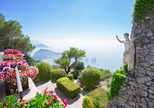View From Mount Solaro Of Capri Island, Italy