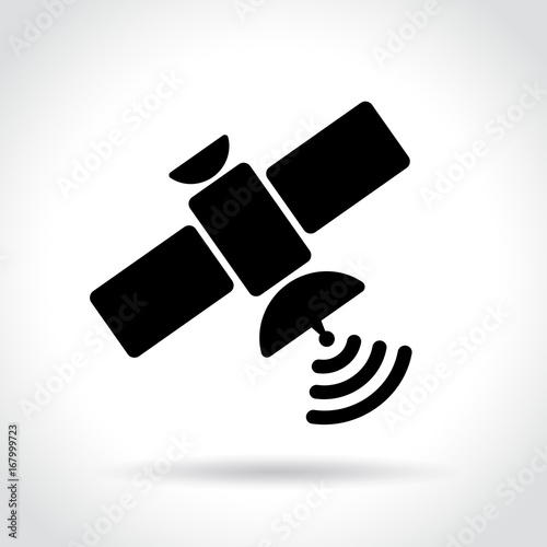 Fotomural satellite icon on white background