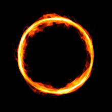 Fiery Circle With Free Space In Center