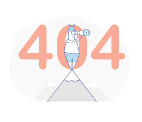 Fototapete - 404 error, or not found page concept