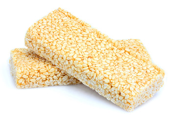 Bar sesame seeds isolated.Sweets.