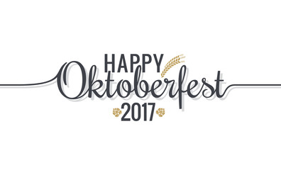 Wall Mural - Oktoberfest logo lettering on white design background