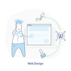 Poster - website designer at work