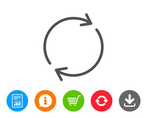 Aufkleber - refresh line icon. rotation arrow sign.
