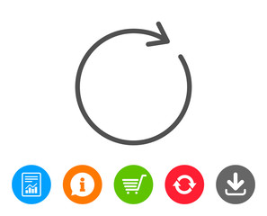 Aufkleber - Refresh line icon. Rotation arrow sign.