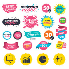 Poster - Diagram graph Pie chart. Presentation billboard.