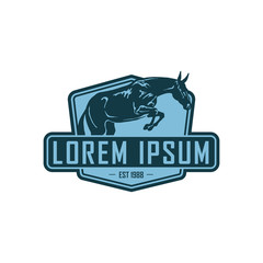 horse vintage logo. emblem design concept template