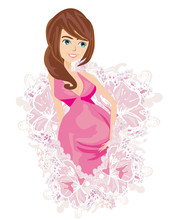 Beautiful Pregnant Girl Card