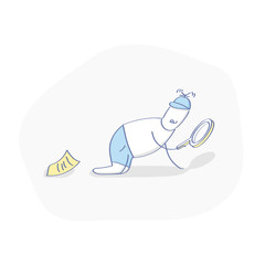 Fototapete - 404 page concept, not found, search result icon