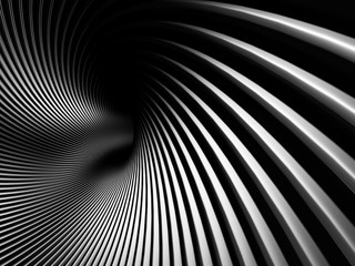 Wall Mural - dark metallic twist spiral tunnel background