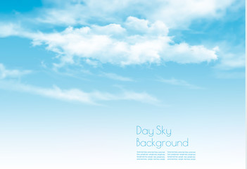 Aufkleber - Blue sky with clouds. Nature background. Vector.