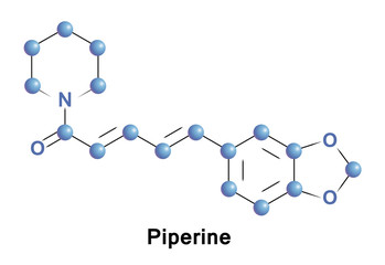 Wall Mural - Piperine alkaloid pepper