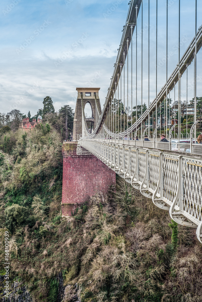 Clifton Suspension Bridge in Bristol, UK based on design by Isambard ...