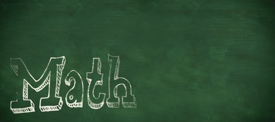 Poster - Composite image of math text against white background