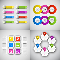 Poster - Headline Infographic Set Design Business Data Graphic Collection Presentation Copy Space Vector Illustration