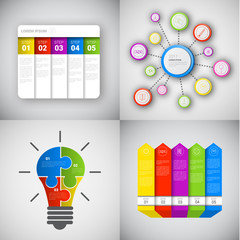 Poster - Headline Infographic Set Design Business Data Graphic Collection Presentation Copy Space Vector Illustration