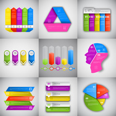 Poster - Headline Infographic Set Design Business Data Graphic Collection Presentation Copy Space Vector Illustration