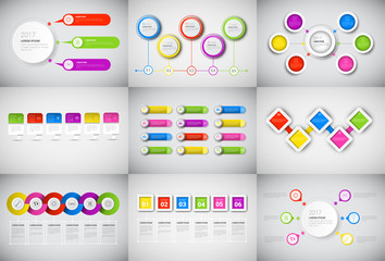 Poster - Headline Infographic Set Design Business Data Graphic Collection Presentation Copy Space Vector Illustration