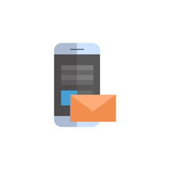 Poster - cell smart phone with envelope icon email letter messanger concept