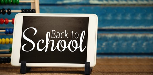 Poster - Composite image of digital image of back to school text