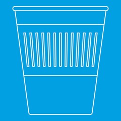Poster - Trash basket icon, outline style