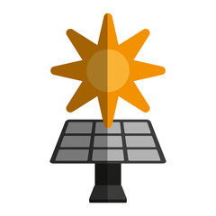 Poster - solar panel eco friendly icon image vector illustration design