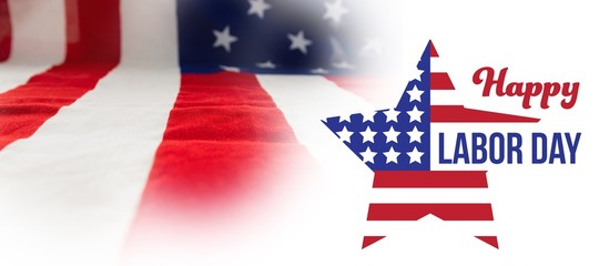 Poster - Composite image of composite image of happy labor day text and s