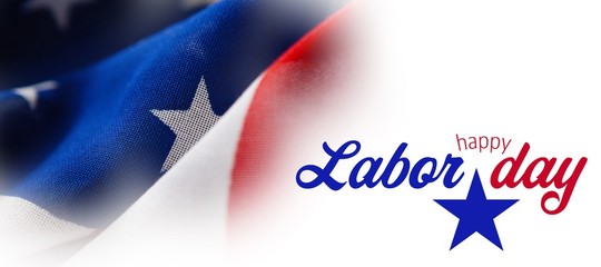 Poster - Composite image of digital composite image of happy labor day te