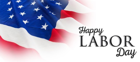Poster - Composite image of poster of happy labor day text