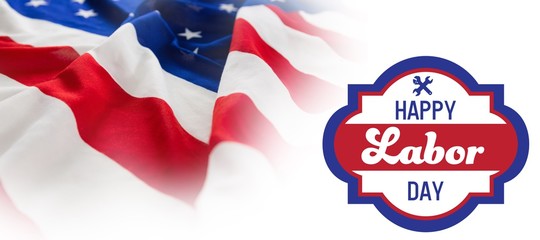 Poster - Composite image of digital composite image of happy labor day ba