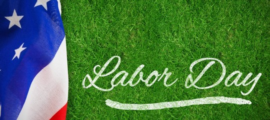 Poster - Composite image of panoramic shot of labor day text