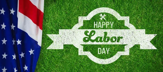 Poster - Composite image of digital composite image of happy labor day ba