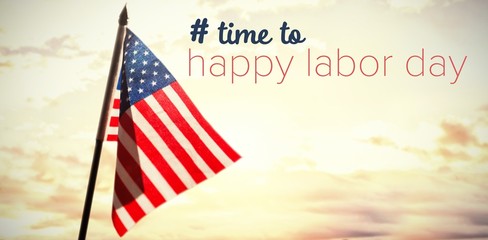 Poster - Composite image of digital composite image of time to happy labo