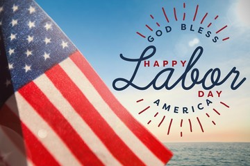 Poster - Composite image of composite image of happy labor day and god bl