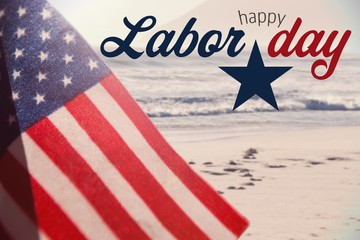 Poster - Composite image of digital composite image of happy labor day te