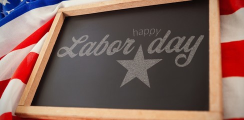 Canvas Print - Composite image of digital composite image of happy labor day te