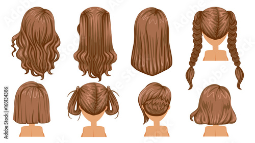 Brown Hair Beautiful Hairstyle Brown Hair Of Woman Rear