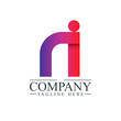 Initial Letter RI Linked Design Logo